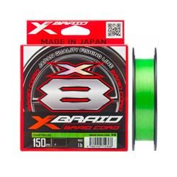 Шнур YGK X-Braid Braid Cord X8 150m Chartreuse #0.5, 0.117мм, 12lb, 5.4кг - фото 13296