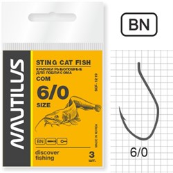 Крючок Nautilus Stinng Cat Fish Сом SCF-1219BN № 6.0 (уп. 3шт) - фото 13374