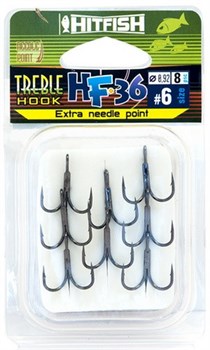 Тройной крючок HITFISH HF-36 Needle point №1 уп (6 шт) - фото 17412