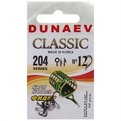 Крючок Dunaev Classic 204 # 12 (упак.10 шт) - фото 22299