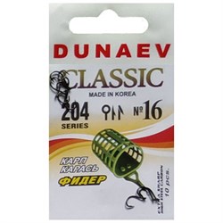 Крючок Dunaev Classic 204 # 16 (упак.10 шт) - фото 22303