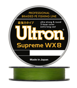 Шнур ULTRON Supreme WX8 0,19 мм, 16,0 кг, 137 м, хаки 26146 - фото 30981