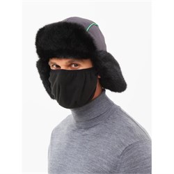 Шапка ушанка зимняя yakutia цвет тёмно-серый ткань galaxy breathable мех Норка (размер 56-58) 31194
