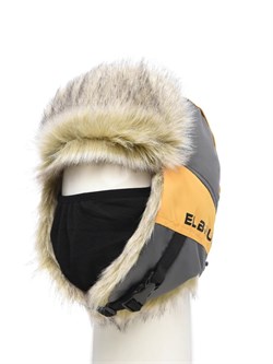 Шапка-ушанка Huntsman Elbrus ткань Hit Membrane цвет Серый/Банан р 58-60 31557