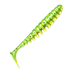 Приманка ZUB-SHAD 100мм(4")-4шт, (цвет 351) шартрез с блестками 32700