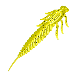 Приманка ZUB-LARVA 60мм(2,4")-7шт, (цвет 310) желтый с блестками 32780