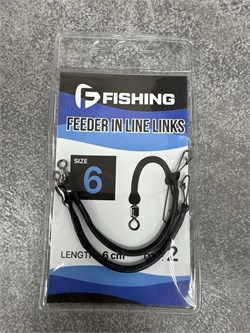 F-FISHING Отвод для кормушки Feeder In Line Links 6см 2шт 34012
