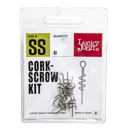 Спирали LJ Pro Series CORKSCROW KIT SS для крепл. силикон. приманок 8шт. 34092