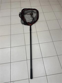 Подсачек телескопический  55х350 см с прорезиненной сеткой. 34098