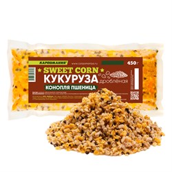 Кукуруза дроблённая + конопля + пшеница 450 гр 34136