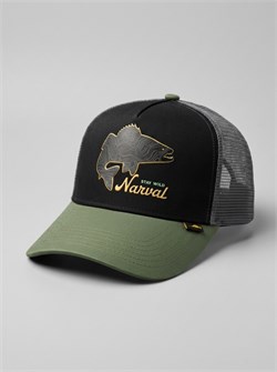 Кепка с сеткой Narval Fishing Mesh Cap Stay Wild Map Patch Black&Green/Grey 34406