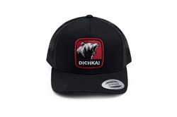Кепка с сеткой 6P Dichka! Roar #Black/Black&Red 34408