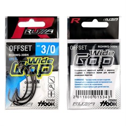 RUZZA Крючок офсетный Offset Hook Wide Gap №3/0 5шт 34508