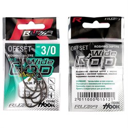 RUZZA Крючок офсетный Offset Strong Hook Wide Gap №3/0 5шт 34512