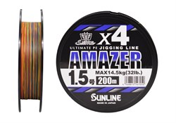 Плетёный шнур Sunline AMAZER x4 #1.5/14.5kg 200m Multi Color 34523
