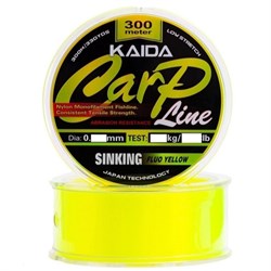 Леска KAIDA Carp Line Sinking Fluo Yellow 300м 0.309мм 7.59кг - фото 5495