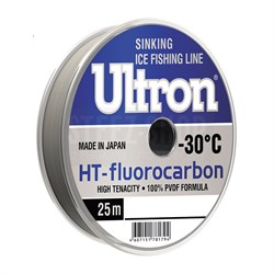 ЛЕСКА ULTRON HT-FLUOROCARBON -30 0,14 ММ 1.8 КГ 25 М ПРОЗРАЧНАЯ  - фото 7354