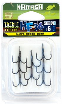 Тройной крючок HITFISH HF-36 Needle point №5 уп (8 шт) - фото 9024