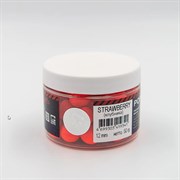 Бойлы Rhino Pop-up, 12 mm, 50 гр, roll & dumbells, Strawberry (клубника), красный флюро