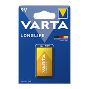 Батарейка алкалиновая Varta LONGLIFE, 6LR61-1BL, 9В, крона