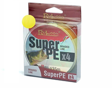 Леска плетеная Rubicon SUPER PE 4X 135m, 0,25мм 17,2кг Жёлтая