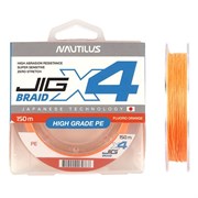 Шнур Nautilus X4 Jig Braid Fluoro Orange 0.18мм 13.2кг 2,0PE 150м