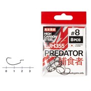 Крючки офсетные Lucky John PREDATOR сер. LJH355 #8 (уп. 8шт) 30174