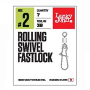 Вертлюги c застеж. LJ Pro Series ROLLING SWIVEL FASTLOCK #4 7шт. 30176