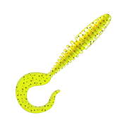Приманка ZUB-TWIST 100мм(4")-4шт, (цвет 310) желтый с блестками 32698