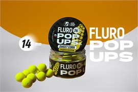 Бойлы плавающие FLURO POP UPS ULTRABAITS (СЛАДКАЯ КУКУРУЗА) 14 мм, банка 30 гр. 32984