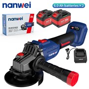 Аккумуляторная УШМ (Болгарка) NANWEI NW-A8131/A8132, 20B, 6AH*2 33033