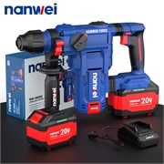 Аккумуляторный перфоратор Nanwei NW-H8282 (20V, 4 Дж, SDS-Plus, 2 АКБ 6 Ач) 33038
