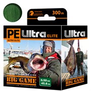 Плетеный шнур PE ULTRA ELITE BIG GAME Dark Green 0,60mm 300m 53.1кг 33385