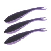 Рыбки поролоновые Leader Slug на двойнике 150мм. #30 UV (уп, 3шт) 33551