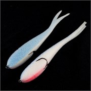 Рыбки поролоновые Leader Slug на двойнике 150мм. #16 UV (уп, 3шт) 33554