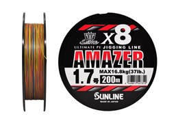 Плетёный шнур Sunline AMAZER x8 #1.7/16.8kg 200m Multi Color 33790