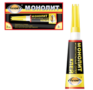 Клей моментальный МОНОЛИТ, 3 г, 33891