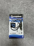 F-FISHING Отвод скрутка для поводка Elastic Twisted Feeder Rigs 12см 2шт 34009