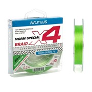 Шнур Nautilus X4 Morm Special Chartreuse 1,8кг 0.2 PE 100м NEW 34042