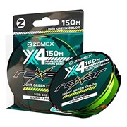 Плетеный шнур ZEMEX REXAR X4 150 m, d 0.14 mm, light green										 34147