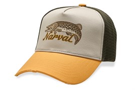 Кепка с сеткой Narval Fishing Mesh Cap Pike Master White&amp;Sand/Green 34404
