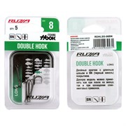 RUZZA Крючок двойной Double Hook Long SS №8 5шт 34495