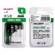 RUZZA Крючок двойной Double Hook Long SS №6 5шт 34497
