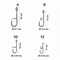 Одинарный крючок CF Round bent fixative shank №12  уп.15шт 33330