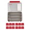 RUZZA Коробка для приманок 205x145x40мм 12 перемычек 34003