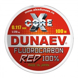 Леска Dunaev Fluorocarbon RED 0.285мм 6,8 кг 100м - фото 11539