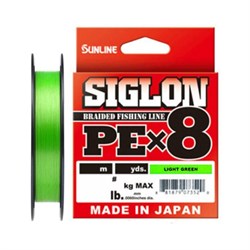 Шнур Sunline SIGLON PE X8 #0.5 3,3кг 150м light green - фото 13310
