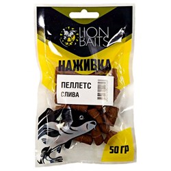 Пеллетс насадочный Наживка с резинкой LION BAITS Слива 8мм 50гр - фото 17729