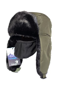 Шапка-ушанка Skadi Gear Иртыш (Dobby Soccer RipStop) с маской хаки/норка р58-60 19999 - фото 20458