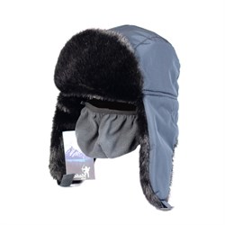 Шапка-ушанка Skadi Gear Иртыш (Dobby Soccer RipStop) с маской  серый/норка 58-60 20012 - фото 20471